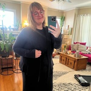 Anthropologie Splendid black no closure cardigan in L